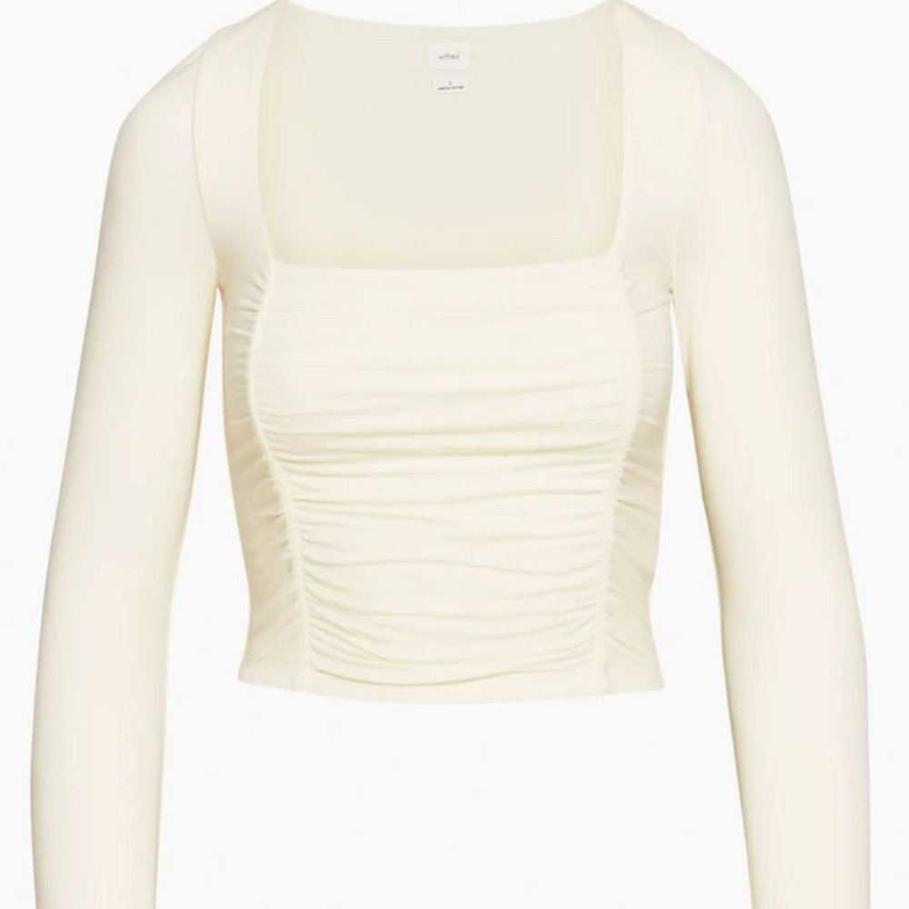 Aritzia / Wilfred crop long sleeve top